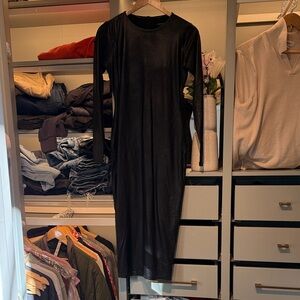 Naked Wardrobe Sleek Black Long Sleeve Dress